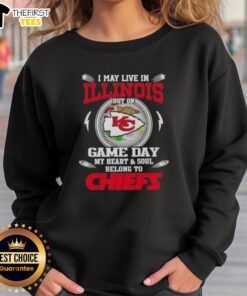 Alt Text: Kansas City Chiefs sweatshirt for fans living in Illinois, showing team spirit on game day.