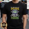 Alt Text: Green Bay Packers T-shirt with I May Live In South Carolina But My Heart Belongs To Green Bay slogan.