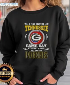 Green Bay Packers sweatshirt showcasing team spirit for fans living in Tennessee on game day.
