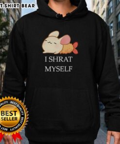 Colorful cartoon hoodie featuring 'Top I Shrat Myself' design, perfect for casual wear and unique fashion statements.