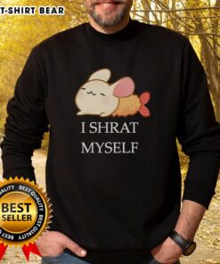 Cartoon sweatshirt featuring 'Top-I-Shrat-Myself' design, perfect for casual wear and expressive style.