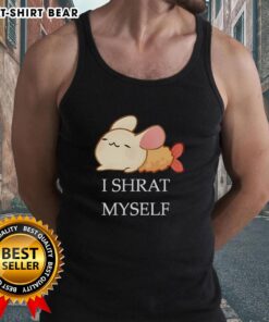 Colorful cartoon tank top featuring a fun 'I Shrat Myself' design, perfect for casual summer wear and expressing humor.