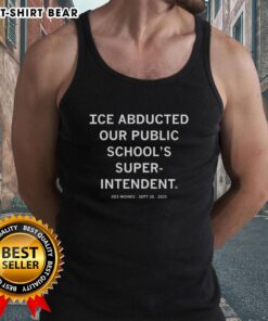 Des Moines Public Schools Superintendent in a tank top, addressing issues of ice abduction, September 26, 2025.