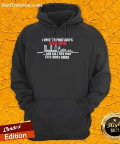 Alt Text: Portland Anti-ICE Skyline Hoodie featuring a bold graphic in the Top-In-The-To-Portland-War-Zone design.