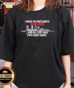 Portland Anti-ICE Skyline Ladies Tee featuring a bold design capturing the essence of the Portland War Zone.