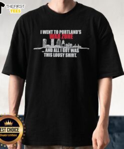 Top In The To Portland War Zone T-Shirt featuring Anti-Ice Skyline design, perfect for Portland enthusiasts.