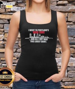 Portland Anti-ICE skyline tank top featuring 'Top-In-The-To-Portland-War-Zone' design, perfect for activists and fashion lovers.