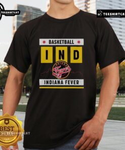 Top Indiana Fever Basketball Skyline T-Shirt featuring vibrant colors and a stylish design for fans of the team.