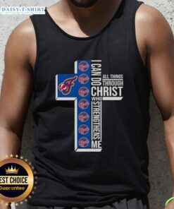 Top Indiana Fever Cross 'I Can Do All Things Through Christ Who Strengthens Me' tank top in vibrant colors.