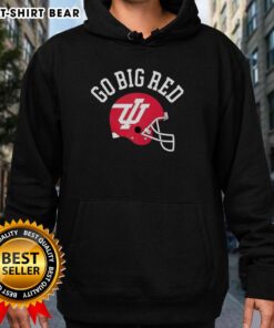 Alt Text: Top Indiana Hoosiers Go Big Red helmet hoodie featuring team colors and logo for fans and sports enthusiasts.