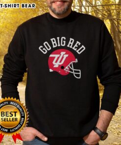 Alt Text: Top Indiana Hoosiers Go Big Red helmet sweatshirt, perfect for fans showing team spirit and style.