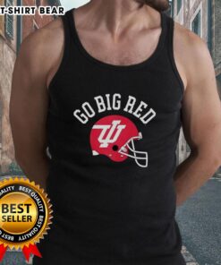 Top Indiana Hoosiers Go Big Red tank top featuring vibrant team colors and logo, perfect for fans and game day attire.