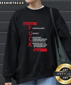 Top Jeff Van Gundy sweatshirt featuring 'Get The Floor Balance' slogan, perfect for basketball fans and casual wear.