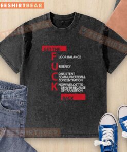 Top Jeff Van Gundy washed t-shirt emphasizing floor balance, urgency, and consistent communications in basketball.