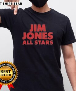 Alt Text: Top Jim Jones All Stars Logo T-Shirt featuring bold graphics and vibrant colors, perfect for fans of Jim Jones.