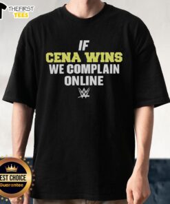 John Cena Wins WWE T-Shirt featuring fun design for fans who complain online about wrestling outcomes.