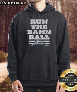 Top Jonathan Taylor Run The Damn Ball Hoodie featuring a bold design and vibrant colors, perfect for Colts fans.