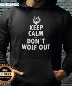 Top Keep Calm and Don't Wolf Out Hoodie in stylish design, perfect for casual wear and embracing a fun, relaxed vibe.