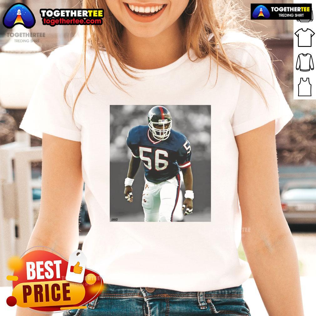 Top Lawrence Taylor New York Giants Football Ladies Tee Top Lawrence Taylor New York Giants football ladies tee featuring team colors and iconic player graphic.