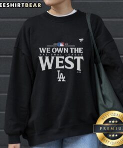 Top Los Angeles Dodgers Royal 2024 NL West Division Champions Sweatshirt showcasing vibrant team colors and logo.