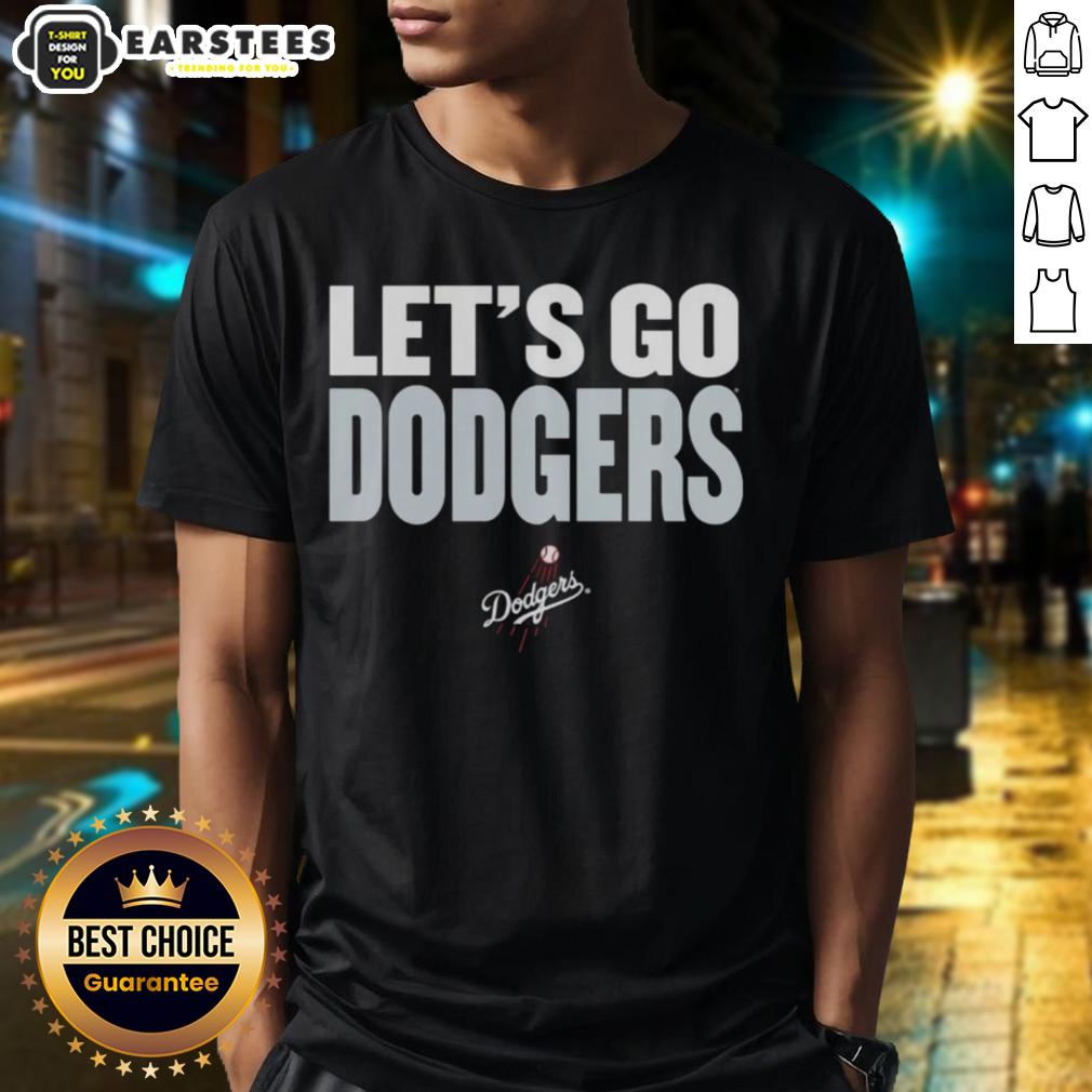 top-los-angeles-dodgers-slogan-lets-go-dodgers-t-shirt Alt Text: Top Los Angeles Dodgers slogan 'Let's Go Dodgers' T-shirt in blue, perfect for fans supporting the team.