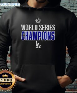 2025 World Series Champions hoodie featuring Los Angeles Dodgers logo, perfect for fans celebrating the team's victory.