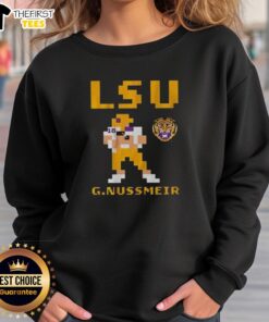 Retro Baller sweatshirt featuring LSU Tigers football player Garrett Nussmeier, perfect for fans and game day wear.