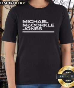 Stylish Mac Jones San Francisco 49ers ladies tee featuring Michael McCorkle Jones. Perfect for fans and casual wear.