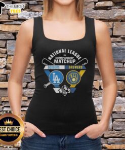 Top matchup tank top featuring Los Angeles Dodgers vs Milwaukee Brewers for 2025 MLB NLCS showdown.