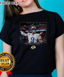 Top Matthew Stafford Los Angeles Rams NFL Week 7 2025 ladies tee featuring stylish design and team colors.