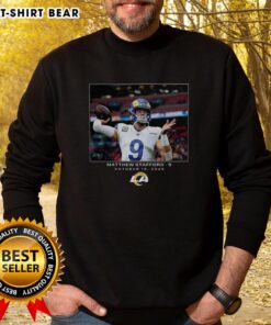 Alt Text: Top Matthew Stafford Los Angeles Rams NFL Week 7 2025 sweatshirt featuring team colors and logo design.