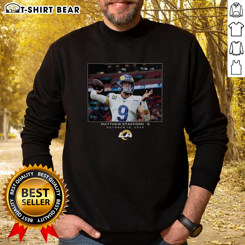 Top Matthew Stafford Los Angeles Rams Nfl Week 7 2025 Sweatshirt Alt Text: Top Matthew Stafford Los Angeles Rams NFL Week 7 2025 sweatshirt featuring team colors and logo design.