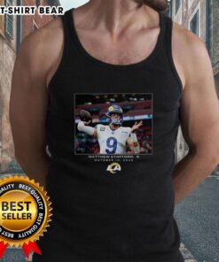 Alt Text: Matthew Stafford in a Los Angeles Rams tank top during NFL Week 7, 2025, showcasing team spirit and athletic style.