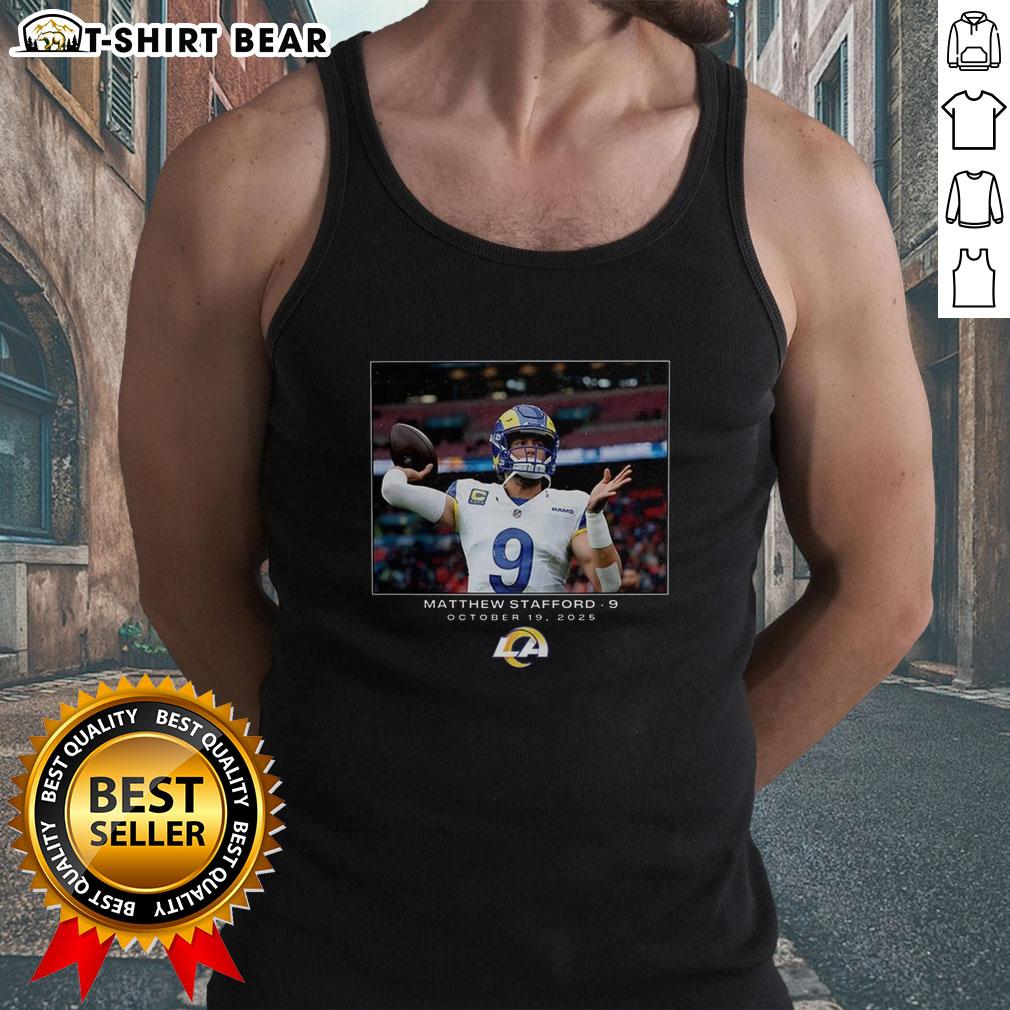 Top Matthew Stafford Los Angeles Rams Nfl Week 7 2025 Tank Top Alt Text: Matthew Stafford in a Los Angeles Rams tank top during NFL Week 7, 2025, showcasing team spirit and athletic style.