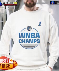 Top Minnesota Lynx 2025 WNBA Finals Champion sweatshirt in team colors, celebrating their championship victory.