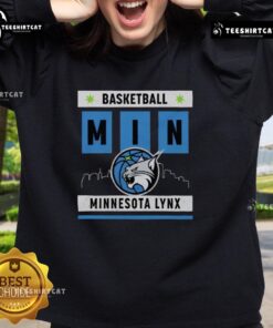 Top Minnesota Lynx basketball skyline sweatshirt featuring vibrant team colors and stylish design for fans.