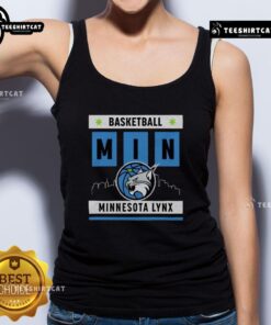 Top Minnesota Lynx basketball skyline tank top featuring vibrant team colors and stylish design, perfect for game day.
