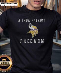 Top Minnesota Vikings Football True Patriot Freedom T-Shirt featuring vibrant team colors and bold graphic design.