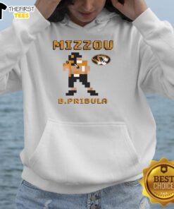 Alt Text: Retro Missouri Tigers football hoodie featuring Beau Pribula design, perfect for fans and cozy wear.
