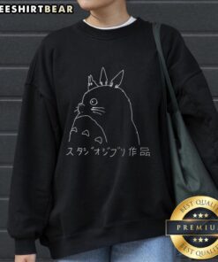 Vintage sweatshirt featuring a character sketch of Totoro from Studio Ghibli's My Neighbor Totoro.