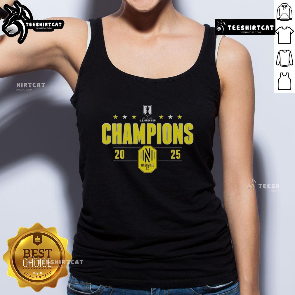 Top Nashville Sc 2025 Lamar Hunt U.S. Open Cup Champions Tank Top Top Nashville SC 2025 Lamar Hunt U.S. Open Cup Champions tank top featuring team colors and logo.