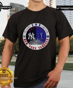 Top New York Yankees MLB x EMS Star of Life skyline logo t-shirt featuring iconic designs for fans and first responders.