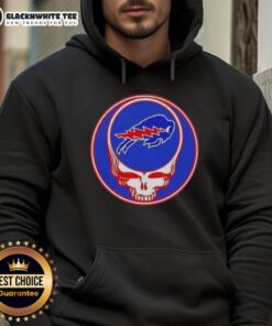 Buffalo Bills hoodie featuring Grateful Dead Stealie design, perfect for NFL fans and music lovers alike.