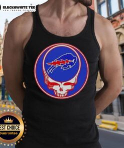 Buffalo Bills Grateful Dead Stealie tank top featuring vibrant graphics, perfect for NFL fans and music lovers alike.