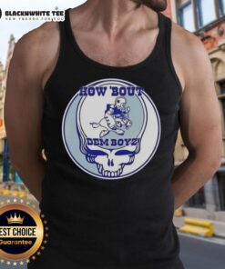Alt Text: Top NFL Dallas Cowboys Grateful Dead Stealie tank top featuring iconic logo and vibrant colors for fans.