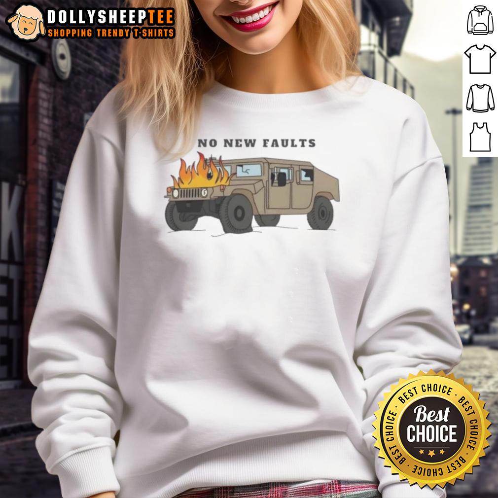 Top No New Faults Sweatshirt Cozy Top No New Faults sweatshirt in soft fabric, perfect for casual outfits and stylish layering.