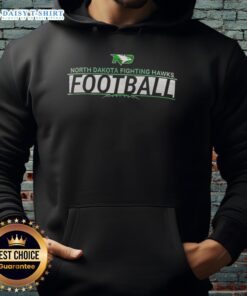 Alt Text: Top North Dakota Fighting Hawks Football logo hoodie, featuring vibrant team colors and a stylish design for fans.