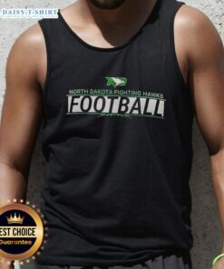 Top North Dakota Fighting Hawks football logo tank top featuring vibrant colors and team branding for sports enthusiasts.