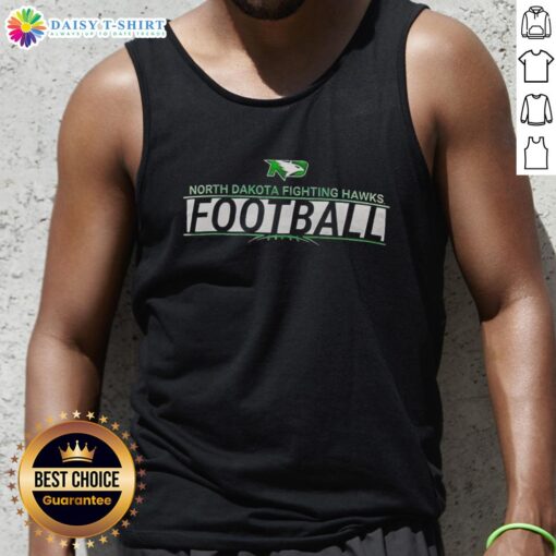 Top North Dakota Fighting Hawks football logo tank top featuring vibrant colors and team branding for sports enthusiasts.
