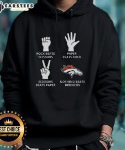 Alt Text: Denver Broncos football logo hoodie featuring vibrant colors and stylish design, perfect for fans.